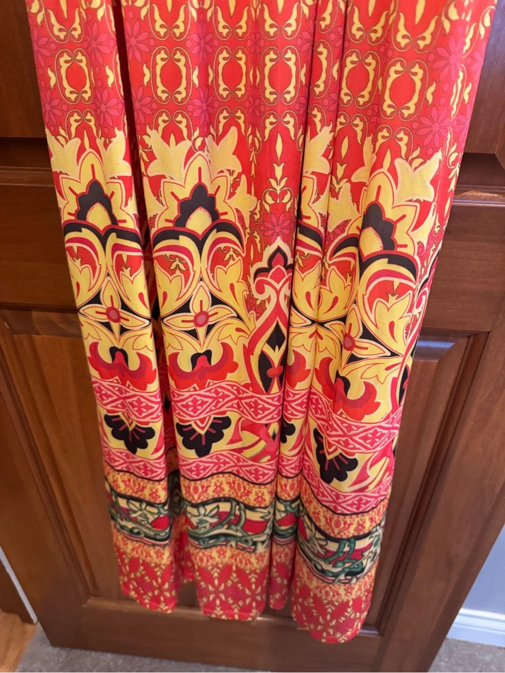Style & Co. Multicolor Maxi Dress — Red, Yellow, Green